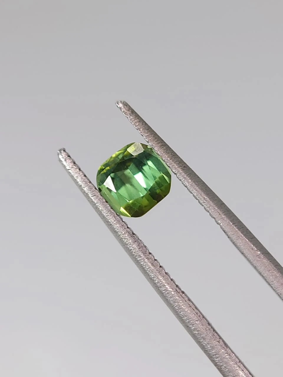 0.72ct Natural Green Tourmaline Cushion Cut Loose Gemstone from Afghanistan — view 2